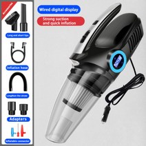 차량용청소기 Car Vacuum Cleaner 4 in1 Portable Handheld Super Suction Vacuum Cleaner Air Pump Vacuum Cleaners Home Car Aspirator Auto Pump, Wired