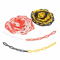 플라스틱 사슬 펜스 안전체인 프라스틱 주차금지체인, 화이트 - 레드, 색상