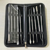 도예체험 취미 도자기 조각 도구 세트 성형 폴리머 스크레이퍼 스폰지 드릴링 바늘 점토 진흙 커터, 07 10 Pcs-Set
