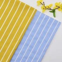 태백섬유 면 평직 직기 30수 원단 세로 스트라이프 2종, 스카이(E사삼)