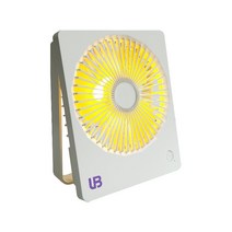 UB 접이식 LED 조명 미니 휴대용 선풍기, 옐로우