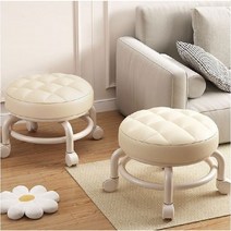 밀다 앉은뱅이 좌식 작업 바퀴 무빙의자 청소 바퀴의자, 아이보리, 1개