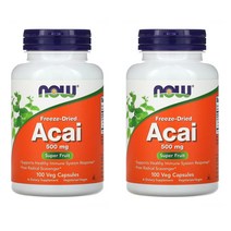 나우푸드 프리즈 드라이 아사이 500Mg Now Foods Freeze Dried Acai 500 Mg Ci Ep 100캡 2개