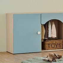 한샘 샘키즈 낮은 도어장 600, D.(몸통)크림화이트(도어)바이올렛(D)