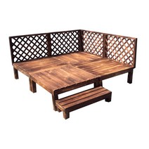 조립식 마루 평상 원두막 만들기 diy 정자 실외 계단, 100x100x54cm 플랫폼 1m2