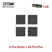 호환블럭 중국레고 65803 브릭 43 16x16 베이스 플레이트 빌딩 블록 MOC 부품 세트 DIY 장난감 98138 픽셀 아트 그림 핀 420 개 도매, 1.4Pcs Black