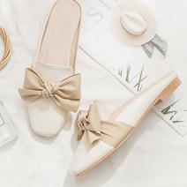 JeawooYa 학교 선생님 슬리퍼 낮은 플랫 슈즈 뮬 블로퍼 스타일