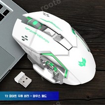 정품 게이밍 마우스 피시방 롤 배그 서든어택 피파 스타 업무용 무소음 마우스 무선 마우스 로지텍, T2 흰색 무소음 마우스, t2