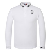 까스텔바작 남성 라인 포인트 카라 티셔츠 BGBFTS001WH