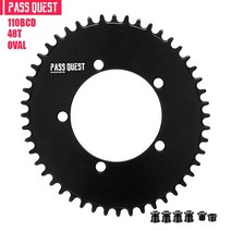 Pass Quest 110 / 5 BCD 110BCD 원형/타원형 도로 자전거 좁은 와이드 체인 링 42T-58T 3550 에이펙스 레드, 13 Oval 110BCD-5 48T