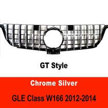 GT 스타일 그릴 메르세데스 ML 클래스 W166 GT 그릴 W166 다이아몬드 그릴 ML 클래스 ML250 ML300 그릴, 슬리버 GT