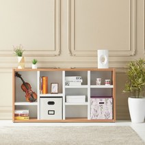 [더젠] 레미1600 9칸 오픈식 수납장, 색상:블랙화이트