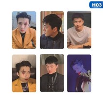 케이팝 엑소 백현 솔로 6 번째 앨범 OBSESSION 앨범 로모 카드 케이팝 새로운 패션 자체 제작 종이 사진 카드 포토카드 6 개/세트, 03
