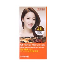 댕기머리 한방칼라크림 새치염색약 4호 자연갈색 3개 한방염색약, 1세트