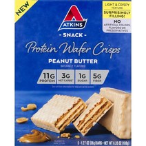 Atkins Protein Wafer Crisps 앳킨스 프로틴 와퍼 크리스피 피넛 버터 6.35oz 180g