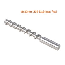 세라믹 머드 파우더 압출기 8MM x 82MM/10x120MM 마이크로 스크류 스로트 피드 로드 3D 프린터 액세서리, 02 8x82mm 304