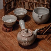 분청 모미지 연 2인 다기 세트, 단품