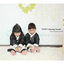 [한복DIY도안]아동누빔한복만들기 겨울생활한복패턴 남아여아세트한복패턴(90 ~ 140)