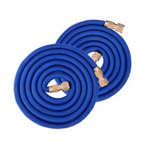 고압분사용 멀티 물 호스 세차 물청소 파랑 연결호스 스프레이 일반수전 호환 분사기, 블루, 5~15.5m, 1개