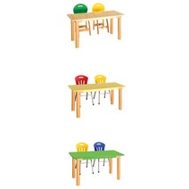 놀이교실 유치원생 2인용 사각책상 120x57x53cm 키즈테이블 어린이 아이 도서관 공부방소품, 무늬