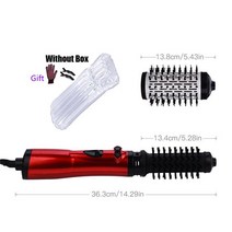 2 In 1 세라믹 전기 자동 회전 헤어 드라이어 브러시 경기자 불어 건조기 Volumizer Straightener 컬 빗 Styler, [02] Eu 플매트 카펫 러그, [02] NO BOX