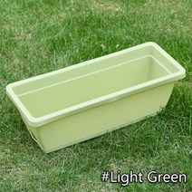 초대형 심기 물마루 가족 발코니 직사각형 꽃 냄비 트레이 야채 그루브 식물, 05 Light Green_02 M