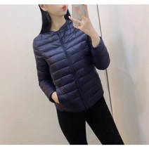 덕다운 경량 오리털 숏패딩 라운드형