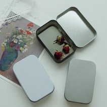 철제 알루미늄 사각 틴케이스 3color [사탕 카드 소품 정리 수납 깡통 굿즈 양철 케이스], 블랙, M