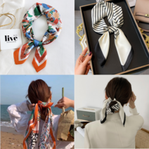 코어넬리 여성 프리미엄 쁘띠 스카프 2종세트