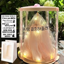 파티지엥 웨딩드레스 미니어처 + 레터링스티커북 + 투명쇼핑백, 2. 베이직 드레스(핑크)