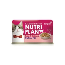 희동이네 고양이 습식캔 동원 뉴트리플랜 캣 캔 160g 6종 택1 배변활동 도움 그레인프리 고단백 습식 통조림 캔간식, 1개, 흰살참치와 연어