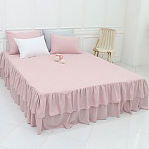 자요 국내산 센스 이중프릴 스커트형 침대 매트리스커버 (S/SS/D/Q)