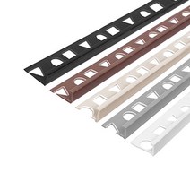 PVC L자 재료분리대 3사이즈(8 10 12mm) 2.4M 5Color _모서리마감 코너비드 코너몰딩 타일몰딩 L자몰딩 PVC몰딩 알루미늄몰딩 꼼꼼이 바닥마감 데코타일, 아이보리, 12mm