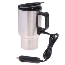 차량용커피포트 차량용포트 카포트 12V 450ml 철강 차량 전기 가열 컵 자동차 주전자 커피 머그 USB 보온병