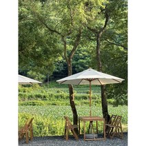 카페파라솔 2.1m 흰색 레스토랑 루프탑 해변 차양막, 2.1m 다크 그린