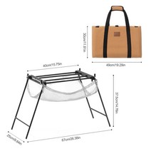 리버스난로 거꾸로타는 화목난로 캠핑 목재 스토브 스탠드 프레임 화재 랙 헤비 듀티 캠프 파이어 구덩이, 01 Sliver