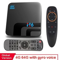 셋탑박스 셋톱박스 안드로이드 10 TV 박스 4GB 32GB 6K 3D 비디오 H.265 미디어 플레이어 2.4G 5GHz 와, 07 64G Airmouse_02 Eu 플러그