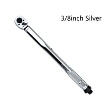 1/4 3/8 1/2inch Square Drive Torque Wrench Accuracy 3% Auto Tire Precise Ratchet Bike Repair Hand To, 05 Silver B