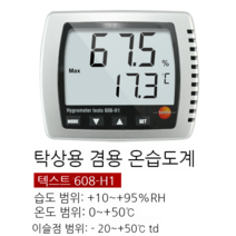 디지털 전자 온도 및 습도 미터 벽걸이 실내 고정밀 습도계 testo608H1/2, A