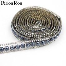 1 야드 클래식 컬러 진주 라인 석 핫 픽스 테이프 리본 크리스탈 라인 석 장식 철, 05, 1야드