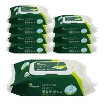 베이킹소다함유 두꺼운 클린업 물걸레 청소포 고급형 대형 25매, 8팩