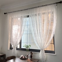 커튼 차박커튼 셀프웨딩 집 셀프인테리어 창문커텐 화이트커튼 감성 로맨틱 레이스커튼 2장세트