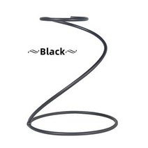 커피원형여과지 드립필터 메탈 원두 거름망 커피 드립퍼 스탠드 금속 나선형 필터 프레임 핸드 드립 푸어 오버 커피 브루어 홀더 차 푸어 오버 드립 컵 브래킷, m, 검은색