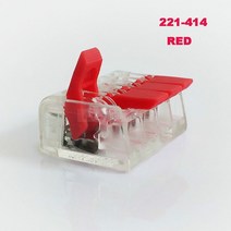 와이어 커넥터 방수 빠른 전원 터미널 블록 212213 새로운 플러그인 전기, 07 221-414-red_03 100pcs