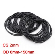 고무와셔 오링 실리콘 구리 스텐 10pcs 블랙 nbr o 링 씰 가스켓 두께 cs 2mm od 8mm-150mm 니트릴 고무 o-링 방수 내유성 씰링 와셔, 외경 8mm 내경 4mm