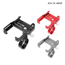 GUB P10 자전거 스마트폰 거치대 알루미늄 고강도 [ABC0157], 레드, 1개