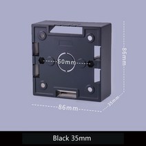 정션박스 분전함 유형 86 깊어진 범용 표면 장착 하단 상자 소켓 스위치 패널 벽 PVC 골드 그레이 블랙 화이트, 6.Black 35mm