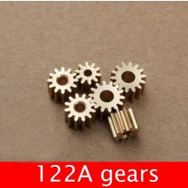피니언기어 122A 금속 피니언 0.5M 12T 황동 기어 10 개 2mm 메인 샤프트 예비 부품 DIY 모델용, 한개옵션0
