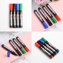 마트498 둥근닙 유성매직 4색 (3mm) 사무용볼펜 마카보드 보드마커 매직펜 문구도매 사무실문구 회사비품 유성마