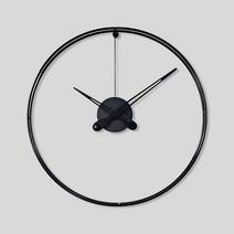 코레토 국산 블랙 금속 와이어 대형 벽시계 500